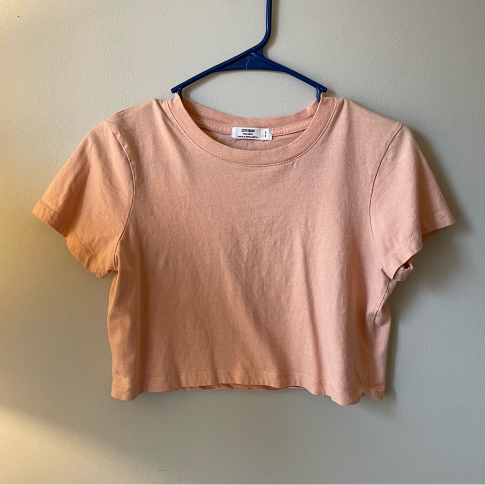 Cotton:On The Baby Tee Small in Coral